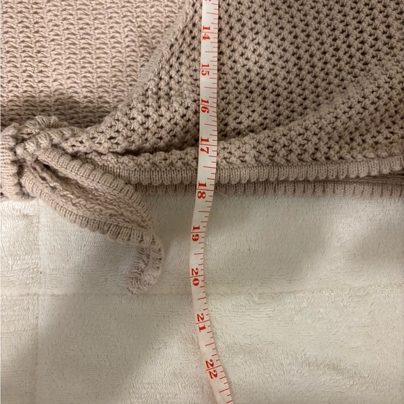 Christopher & Banks Cream Cardigan with Ribbed Knit and Tie-Front - Picture 5 of 8